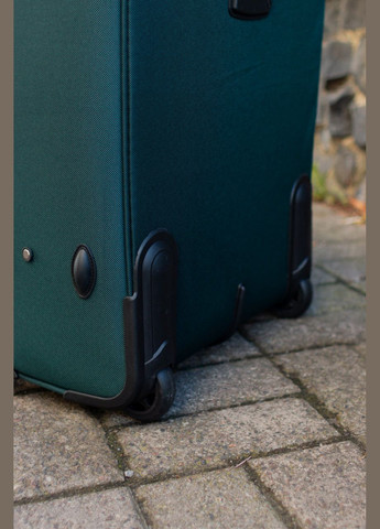 Валіза тканинна 6802 розмір М середній на 2 колесах, колір чорний Wings 6802/2 (326052114)