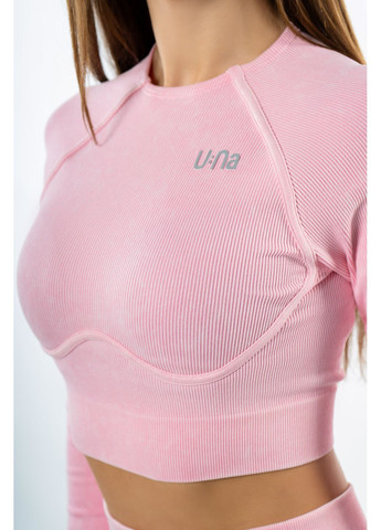 Лонгслів жіночий спортивний рожевий 346836 U:na (372370892)