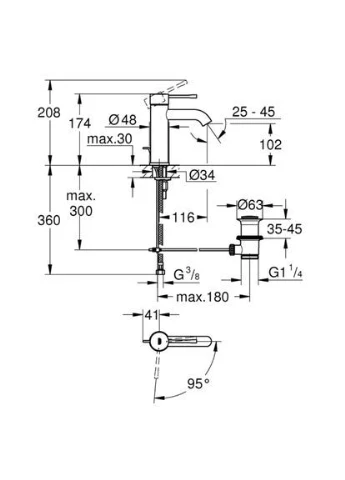 Змішувач для умивальника ESSENCE NEW Grohe (401885193)