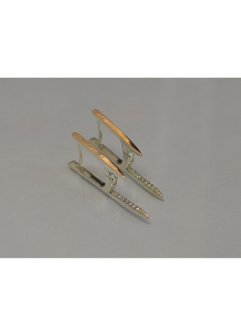 Серебряные серьги с золотыми вставками Silver Style (367112551)