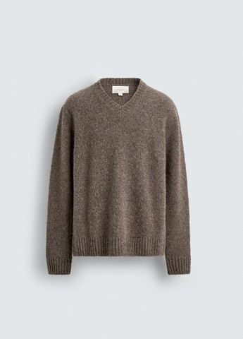 Серо-коричневый зимний свитер Zara