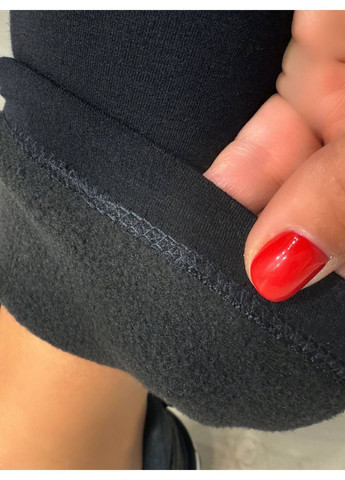 Черные зимние лосины женские kataya 6823 утепленные на флисе хлопковые чорные No Brand