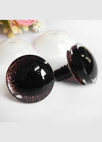 Глаза для игрушек блестящие (трапеция), 25 мм, тем.-коричневые, 2 шт No Brand (340484127)