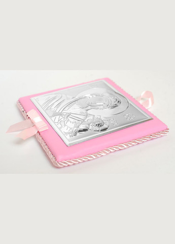 Срібна Ікона Божої Матері Одигітрія 14х14см на розовій подушечці Prince Silvero (265215570)