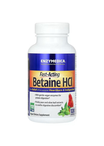 Натуральная добавка Betaine HCL, 120 капсул Enzymedica (293483173)