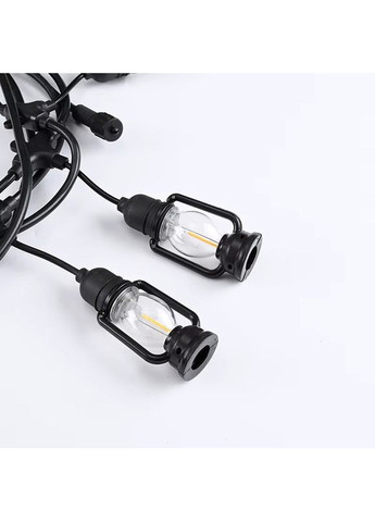 Дизайнерская уличная гирлянда 5м на 10 ламп от 220В с теплым цветом "Лампы подвесные" SFK-49 No Brand (366089825)