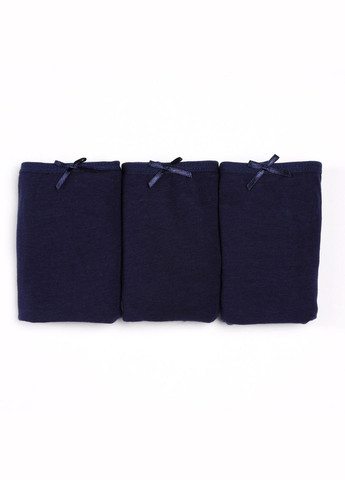 Комплект трусів жіночих бікіні 3 шт. Cotton collection XXL синій 400BI-04EX Lama (293376435)
