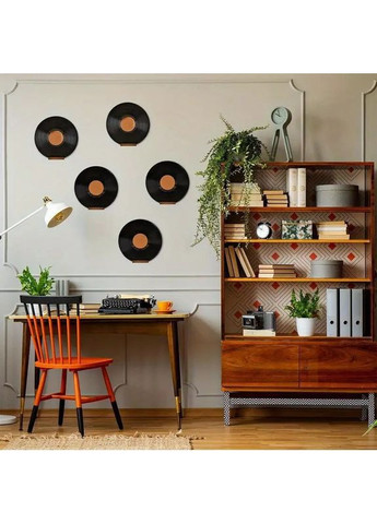 Дерев'яна полиця для зберігання вінілових пластинок No Brand (366303600)