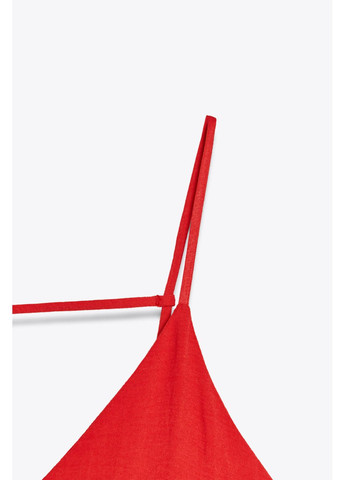 Красное длинное платье свободного кроя Zara