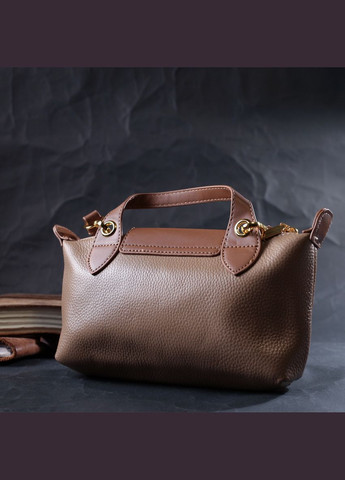 Сумка женская через плечо с интересным клапаном кожаная 22251 Бежевая Vintage (302008077)