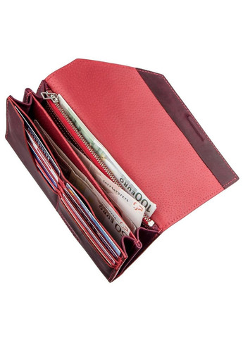Шкіряний клатч жіночий на магніті бордовий 10х20х2,5 11217 Grande Pelle (329198292)