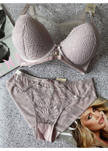 Пудровый комплект женского белья пудровый Weiyesi