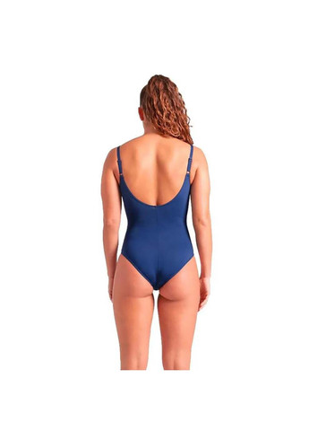 Темно-синий демисезонный купальник закритий для женщин swimsuit victoria u back solid темно-синий Arena