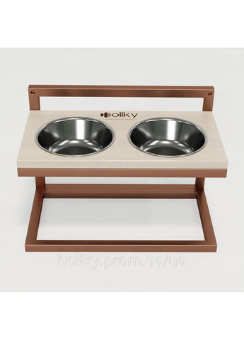 Миски на регулируемой подставке для средних собак Flex M (2×0.85 л) FM-422530-GLWH Hollky (365652692)