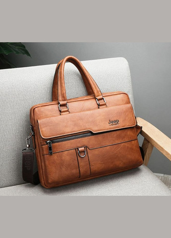 Мужская сумка для ноутбука эко кожа документов А4 Светло-коричневый No Brand (301212153)