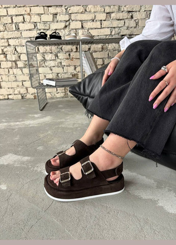 Босоніжки натуральні на платформі 4 см No Brand (334293303)