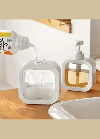 Прозорий диспенсер для мила пластиковий 300 мл Білий China (323158501)