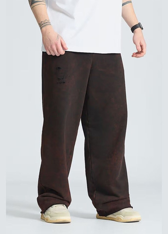 Спортивные штаны унисекс оверсайз Shamble черного цвета OGONPUSHKA (316302512)