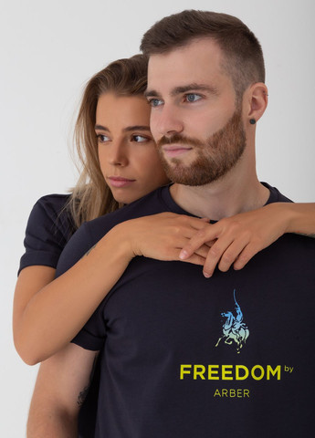 Синя футболка чоловіча freedom синя Arber T-SHIRT FF19
