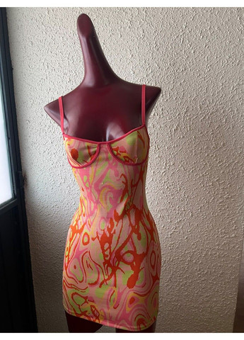 Помаранчева сукня жіноча міні pink and orange knit dress Zara