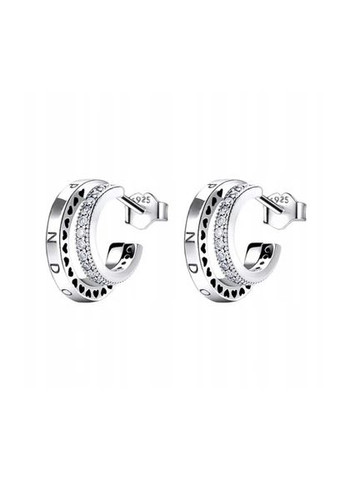 Срібні сережки Пандора кульчики 299056C01 Kabluchka (355346306)