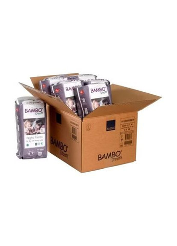 Ночные ЭКО подгузники-трусики для девочек Bambo Dreamy Night Pants (15-35 кг) 4-7 лет. Bambo Nature (285714950)