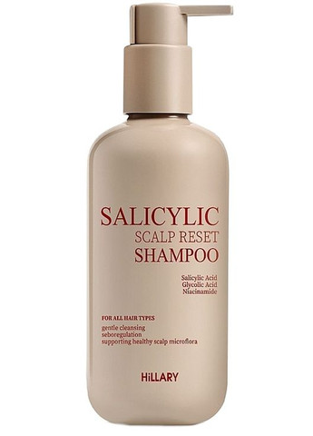 Саліциловий шампунь для відновлення шкіри голови Salicylic Scalp Reset Shampoo 400ml (1537029-44226126) Hillary (368637834)