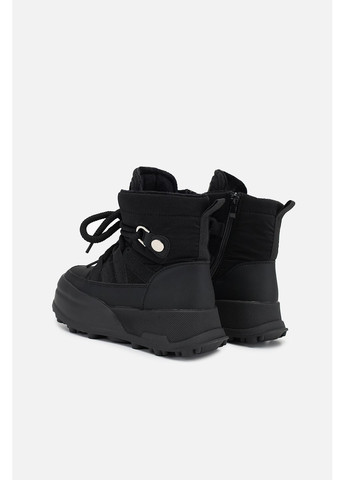 Черные зимние ботинки для девочки цвет черный цб-00286663 Kimboo