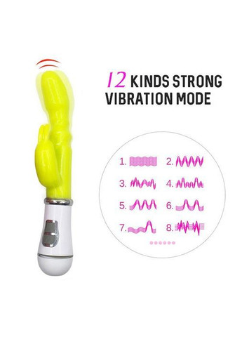 Вібратор Bunny 12 режимів USB - Рожевий - Вібратори No Brand (367165920)