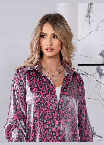 Леопардова сорочка з шовку No Brand (283250732)