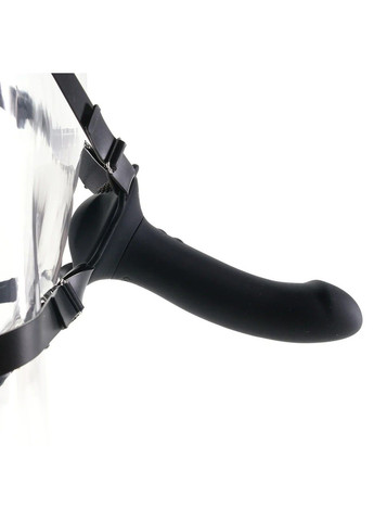 Страпон с вибрацией на ремнях с пультом управления, черный, 16.5 см x 3.75 см California Exotic (289784396)