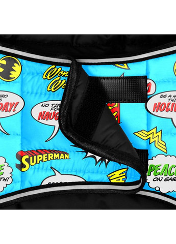 Курточка-накидка для собак Clothes, рисунок "Лига Справедливости", А 47 см, B 68-80 см, С 42-52 см WAUDOG (363200868)