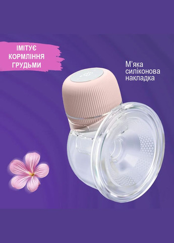 ПОДАРУНОК на вибір + Молоковідсмоктувач акумуляторний, електричний, двохфазний On-the-Go з функцією масажу та стимуляцією No Brand (300572960)