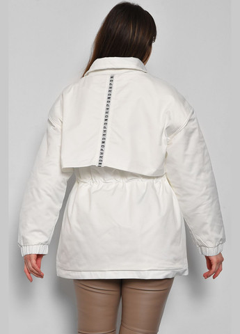 Біла демісезонна куртка жіноча демісезонна білого кольору Let's Shop