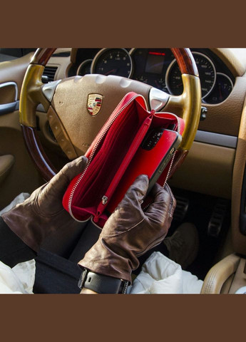 Портмоне на блискавці Serpente 532660 глянцева шкіра червоний Grande Pelle (316192915)