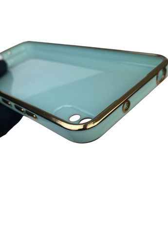 Чехол для Redmi 9A с кольцом MagSafe с золотой окантовкой на редми 9а бирюзовый gs1 Xiaomi (366232627)