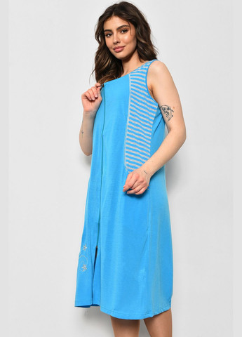 Халат жіночий напівбатальний літній блакитного кольору Let's Shop (284667472)