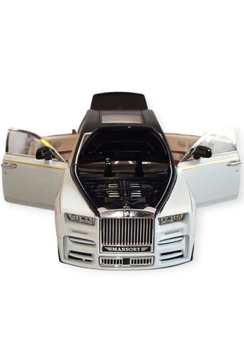 Велика Модель іграшкового автомобіля металева Phantom Model Car 1:18 (біло-чорний) 29 см No Brand (354232426)