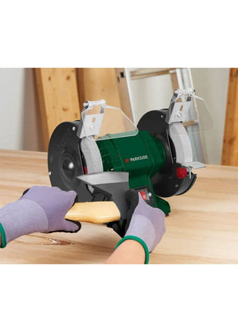 Точильный станок, 200 Вт, двухсторонний точильщик для металла (PDOS 200 C2) Parkside (370678678)