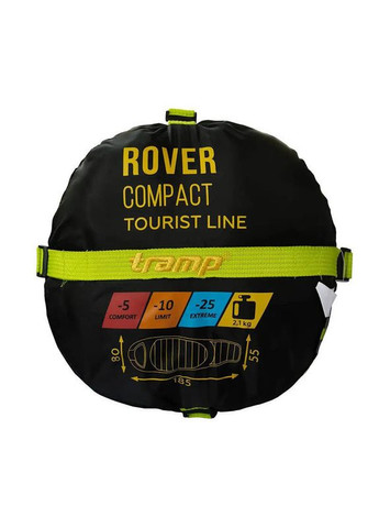 Спальный мешок Rover Compact правый Olive/Grey 185/80-55 см (UTRS-050C-R) Tramp (335404761)