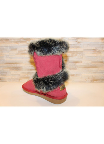 червоні натуральна замша No Brand Уггі жіночі зимові (361668620)