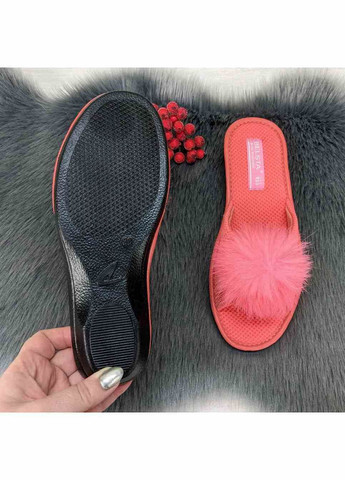 Коралловые тапочки женские комнатные с открытым носком Белста