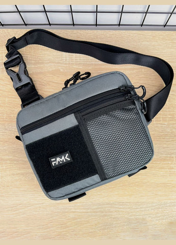 Сумка трансформер 3в1 2.0 (сумка через плечо, нагрудная – слинг, бананка) для мужчин и женщин, Серый Famk (328294831)