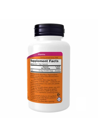 Харчова добавка BIOTIN 10mg (10,000mcg) - 120 vcaps Now Foods (296190166)