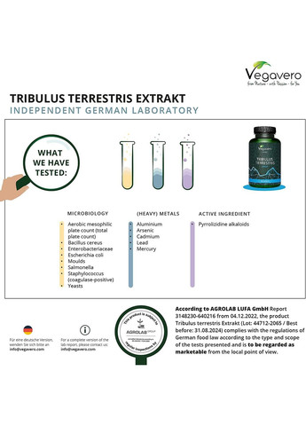 Бустер тестостерона Трибулус наземный (Tribulus Terrestris) 600 мг ® 120 капсул Vegavero (299717761)