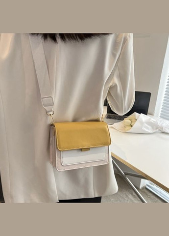 Жіноча класична сумка через плече крос-боді жовта No Brand (290665289)