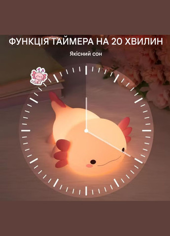 Ночник силіконовий акумуляторний Аксолотль DS-AX-01 No Brand (329852538)