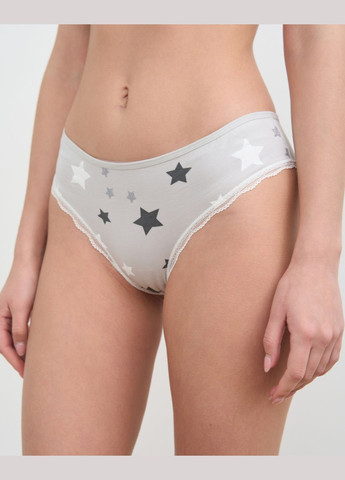 Женские трусы-бразилиан, с нежным кружевом – звездочки 5 шт. Nicoletta (342119796)