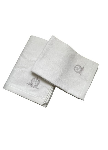 Набір турецьких рушників для ванної 2 шт (150x100 см, 100x50 см) TC303375748 TURComFor білий