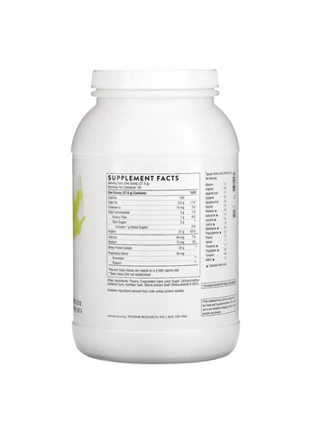 Сывороточный протеин изолят Whey Protein Thorne, ваниль, 837 г Thorne Research (364357324)